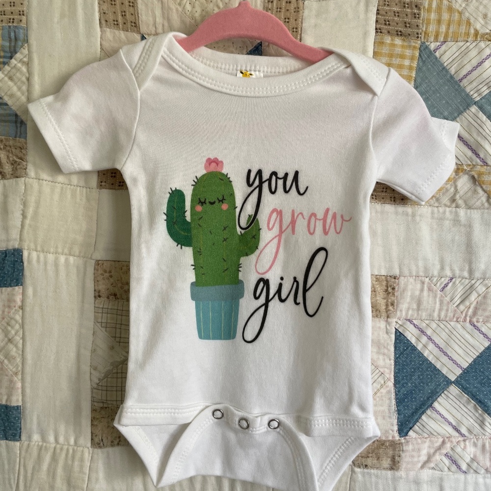“You Grow Girl” Cactus Onesie